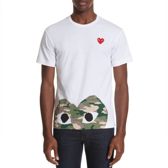 Comme des Garcons PLAY Other - Comme des Garçons NWT PLAY Half Camo Heart Tee Size Large